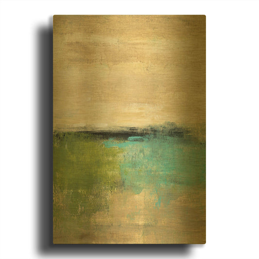 'Spring Valley II' By Silvia Vassileva Gold Metal Wall Art
