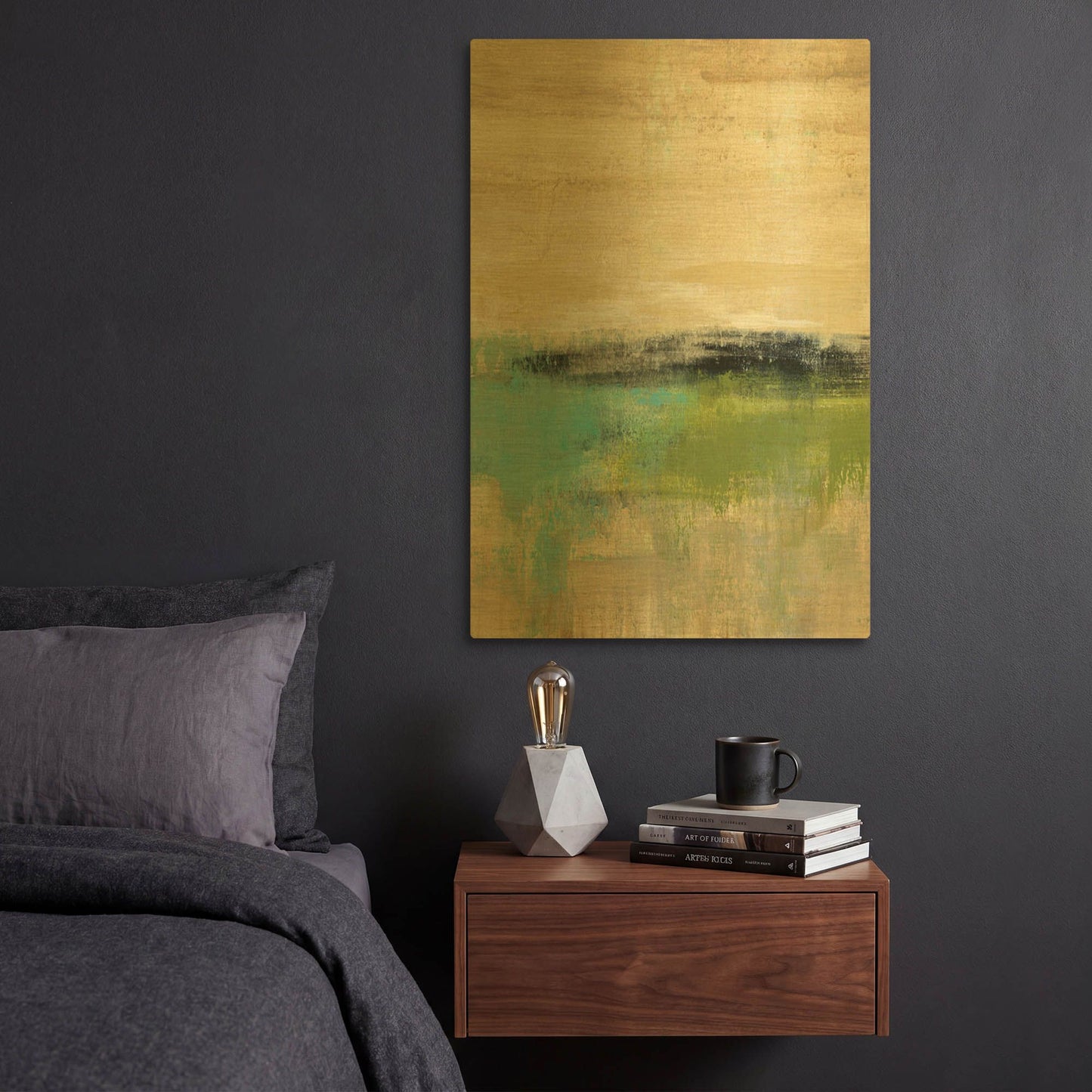 'Spring Valley III' By Silvia Vassileva Gold Metal Wall Art