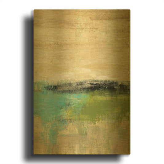'Spring Valley III' By Silvia Vassileva Gold Metal Wall Art