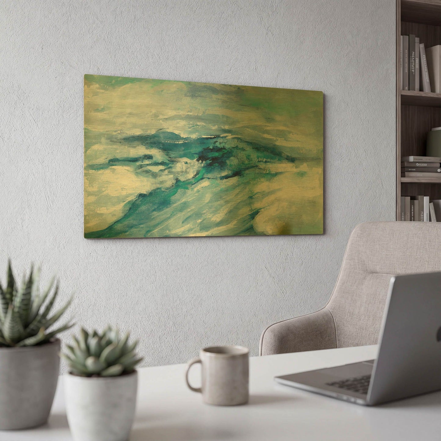 'Archipelago Seascape' By Silvia Vassileva Gold Metal Wall Art