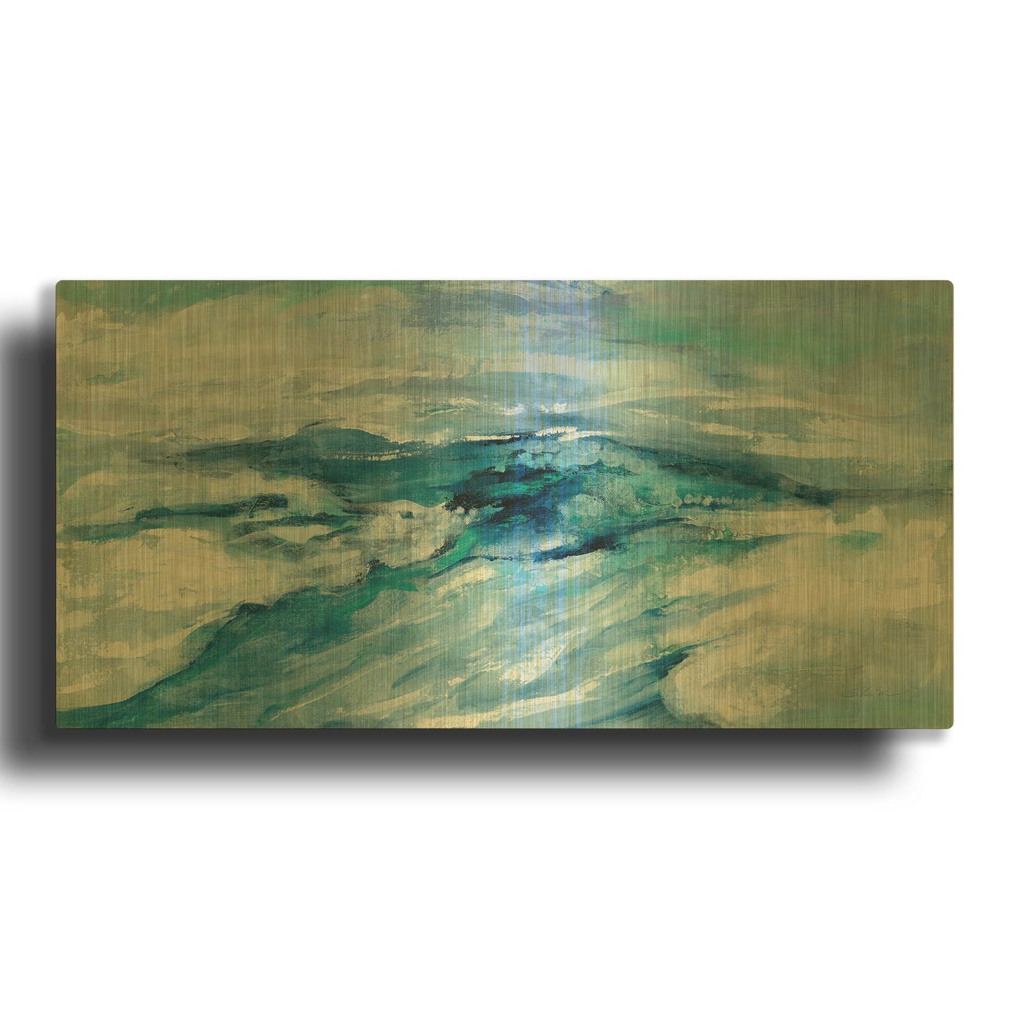 'Archipelago Seascape' By Silvia Vassileva Gold Metal Wall Art
