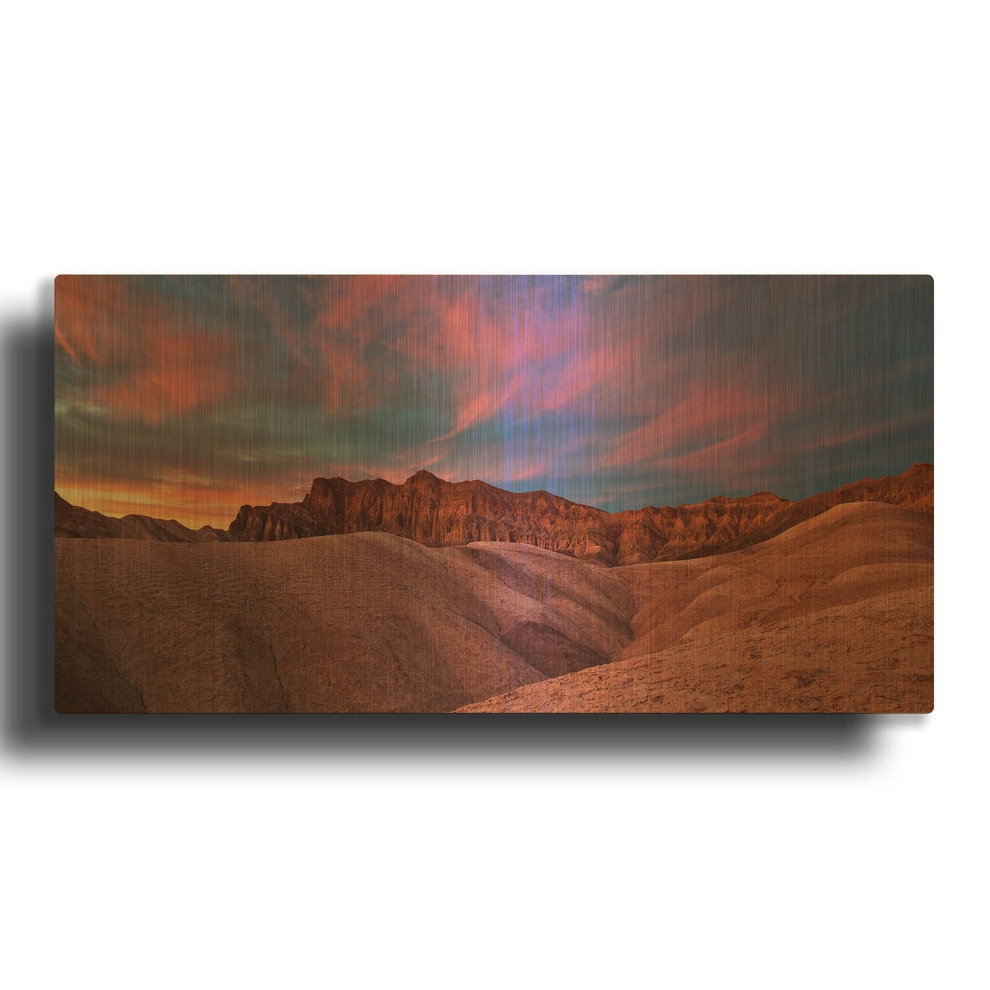 'Golden Canyon Red Sunset' By Larry Malvin Gold Metal Wall Art