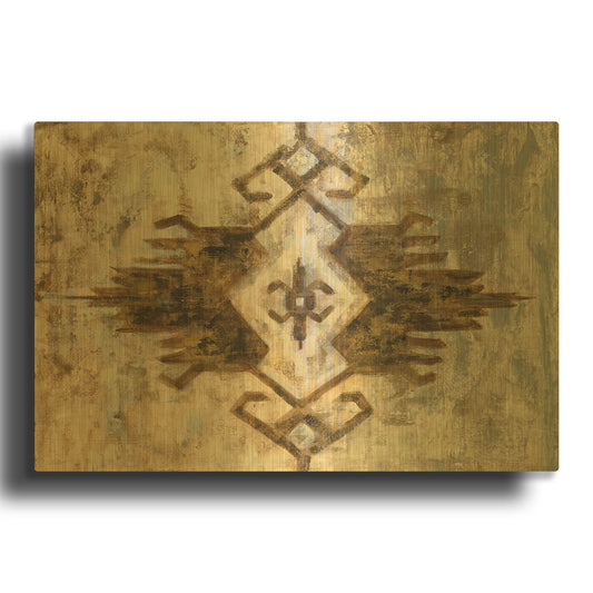 'Southwest Design I' By Silvia Vassileva Gold Metal Wall Art