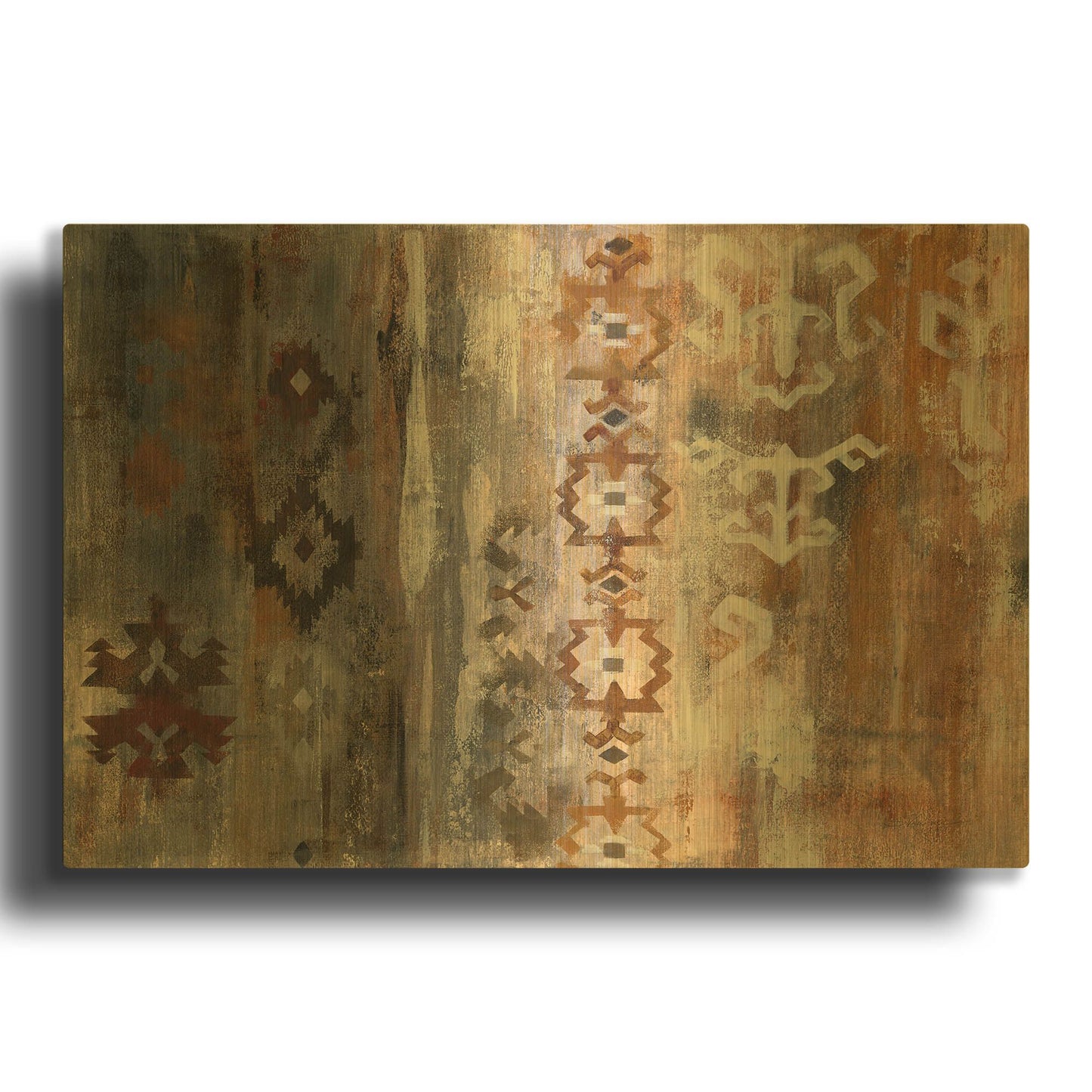 'Southwest Design II' By Silvia Vassileva Gold Metal Wall Art