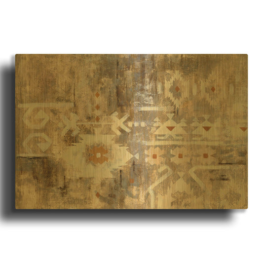 'Southwest Design III' By Silvia Vassileva Gold Metal Wall Art