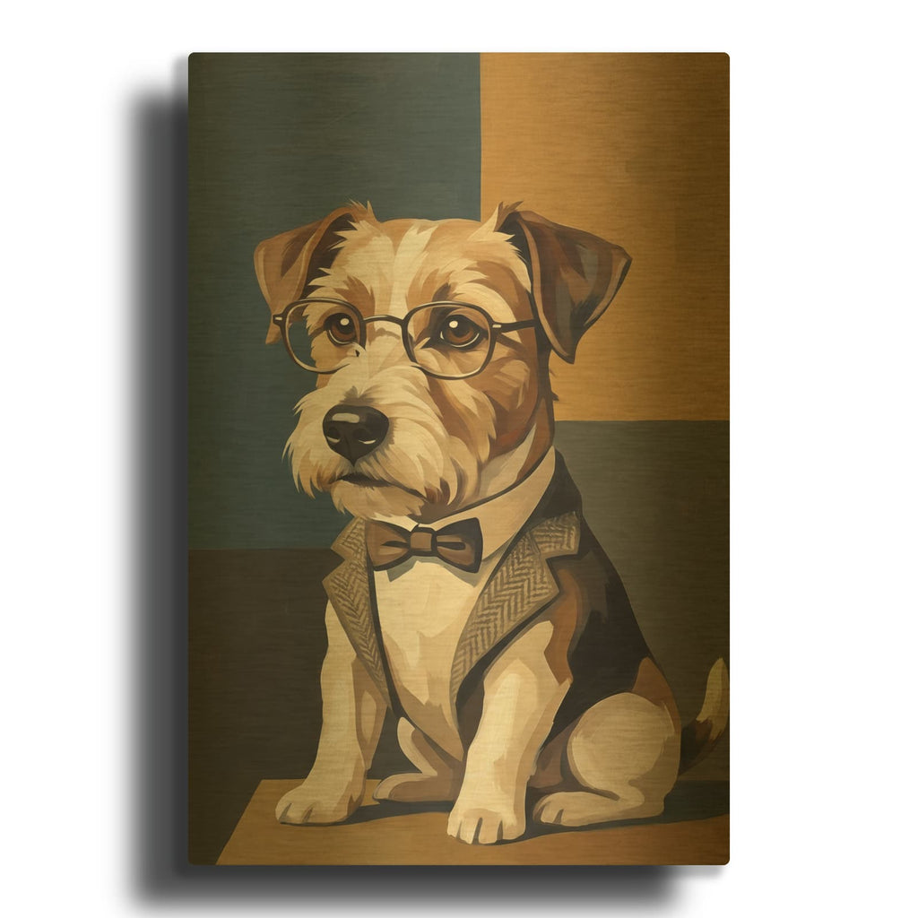 'Mr. Dogo' By Ann Klee Gold Metal Wall Art