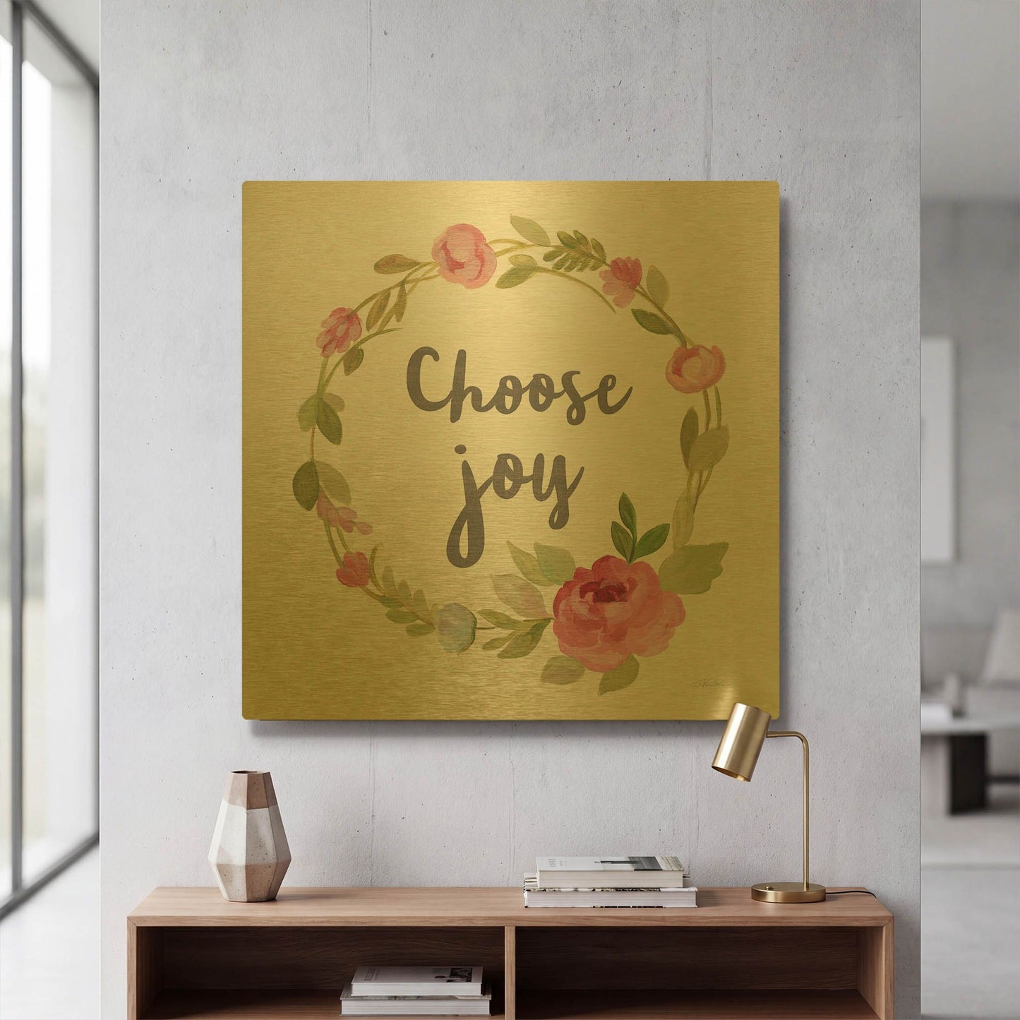 'Petals and Blossoms III' By Silvia Vassileva Gold Metal Wall Art