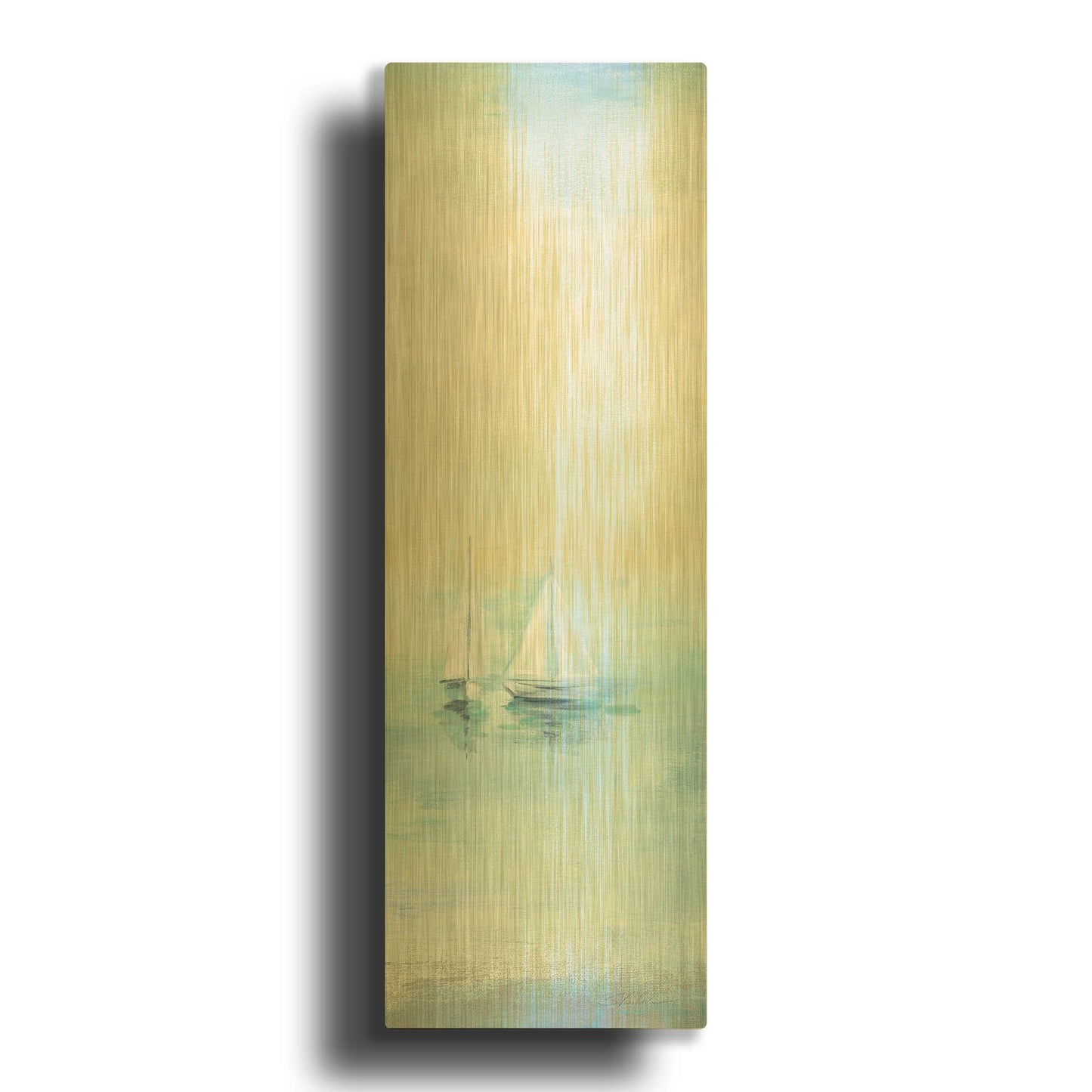 'Early Morning Sea II' By Silvia Vassileva Gold Metal Wall Art