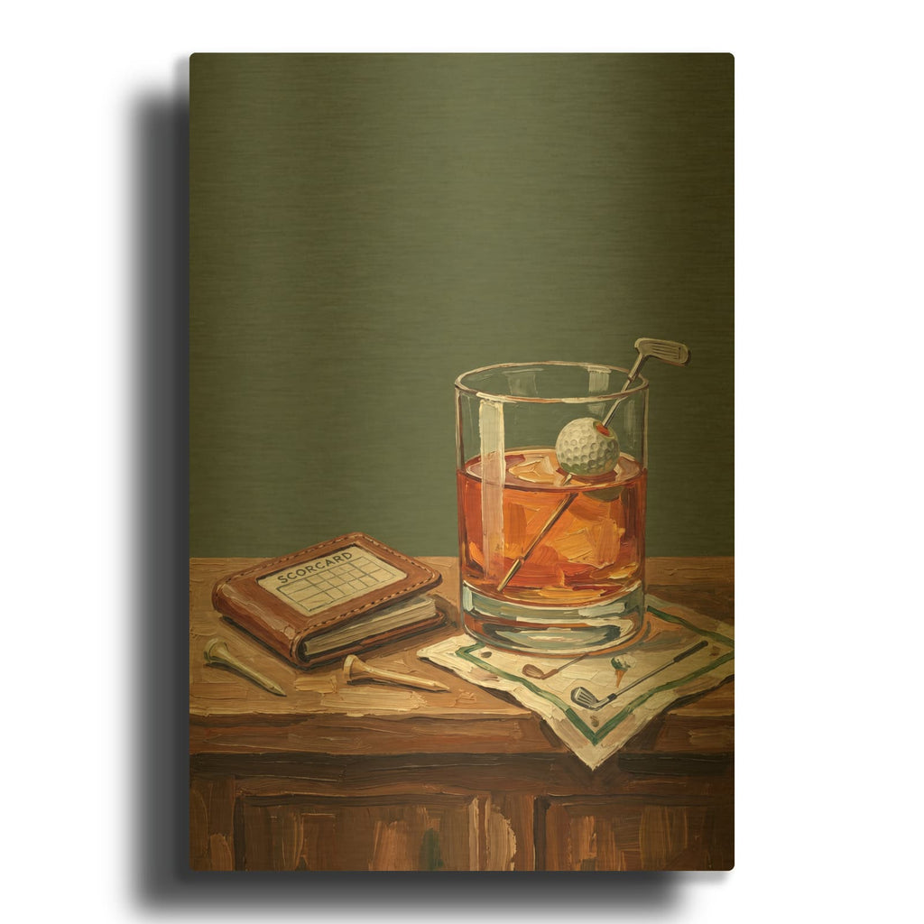 'Gold Whiskey' By Ann Klee Gold Metal Wall Art