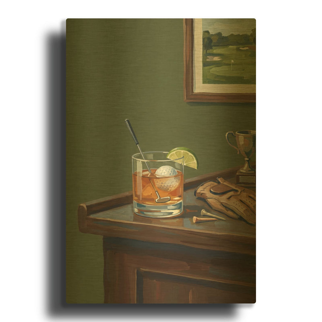 'Golf Sweet Golf 3' By Ann Klee Gold Metal Wall Art