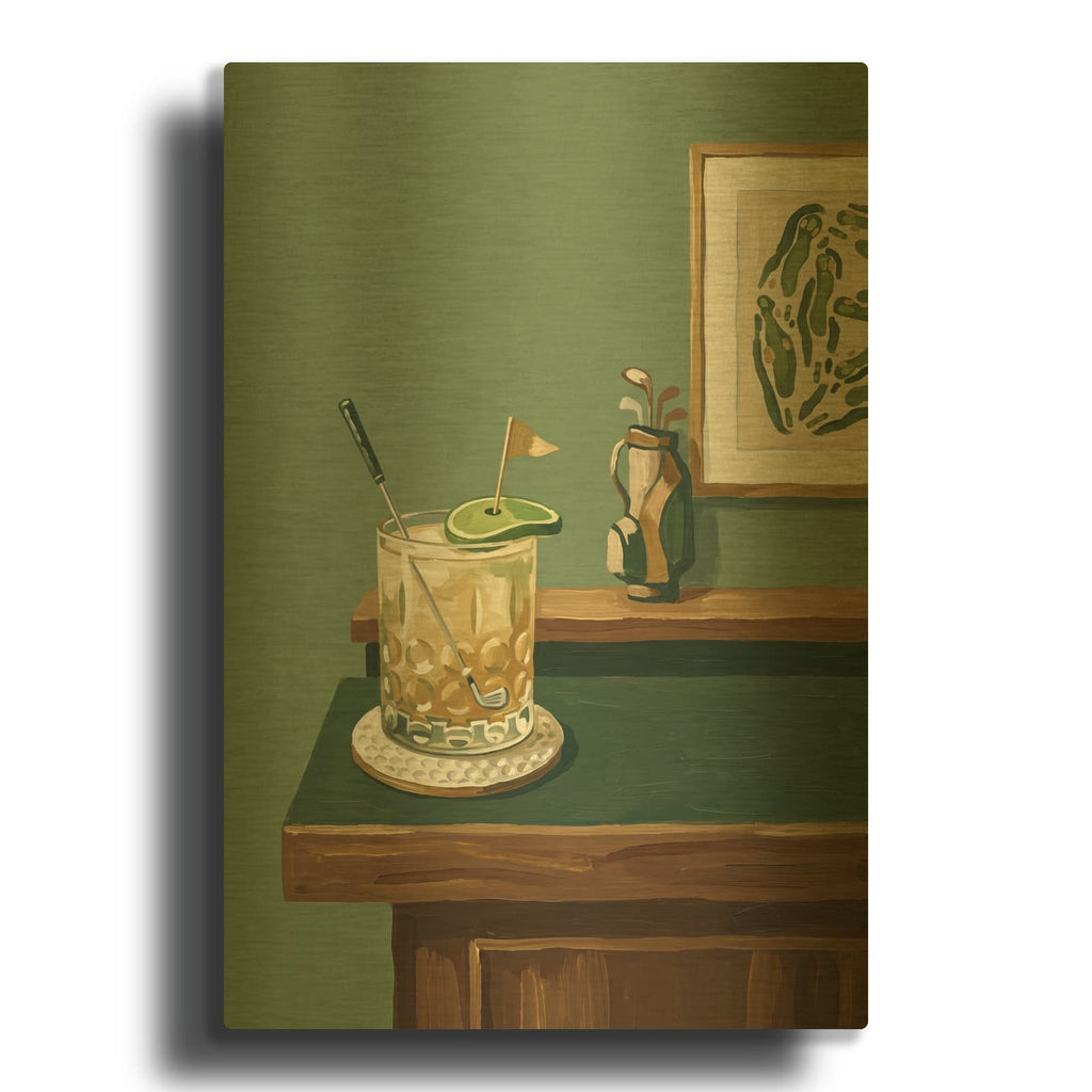 'Golf Sweet Golf' By Ann Klee Gold Metal Wall Art