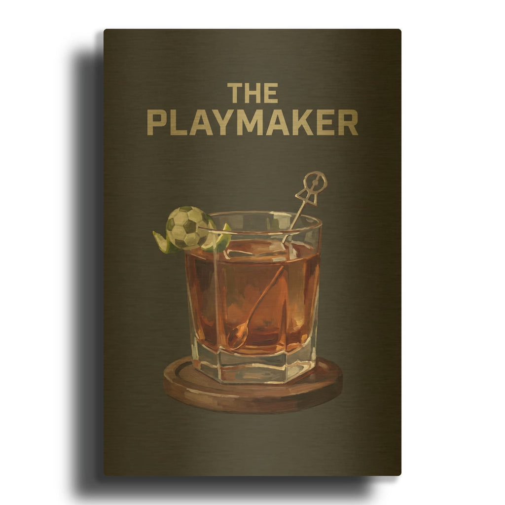 'Sports Spirits - The Playmaker' By Ann Klee Gold Metal Wall Art