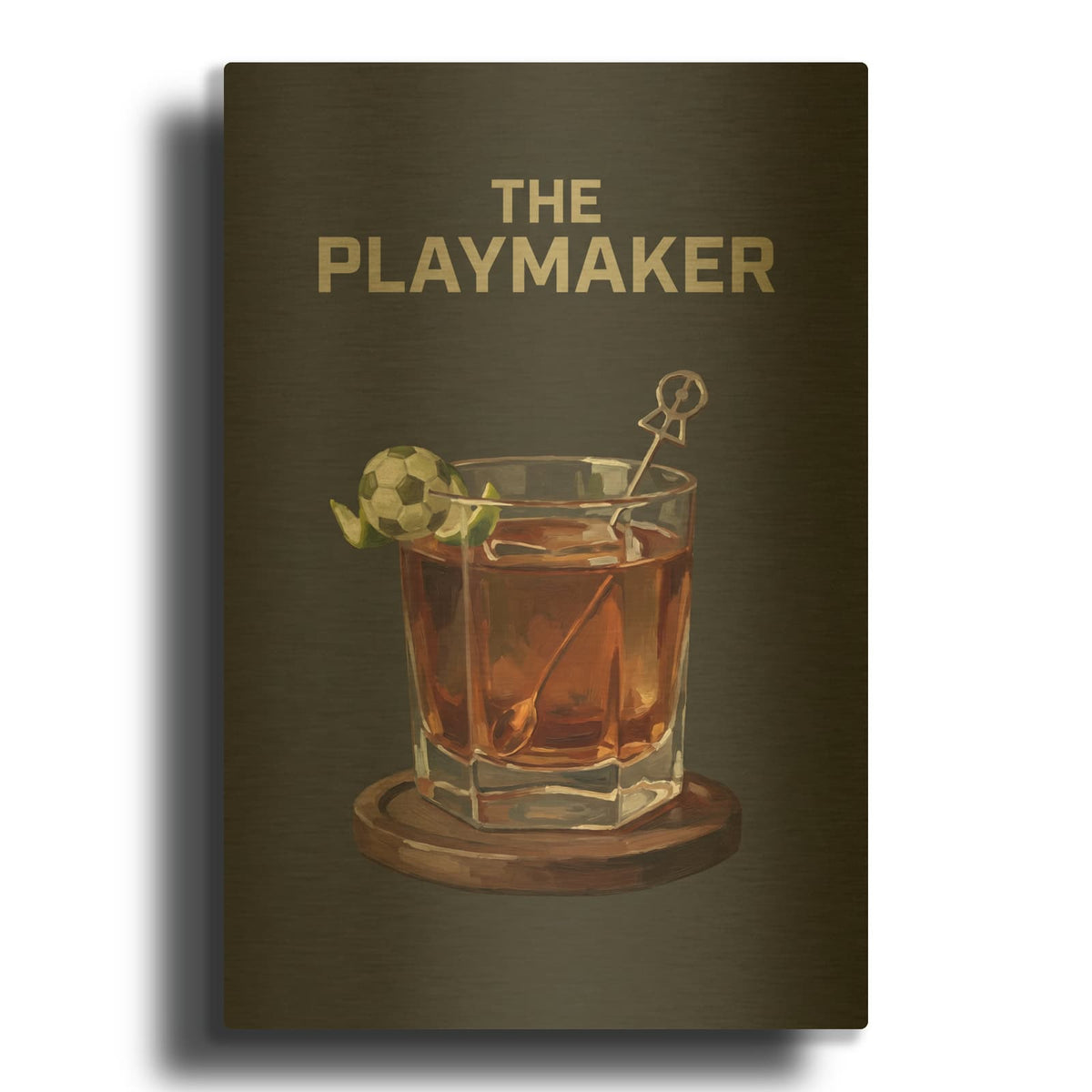 'Sports Spirits - The Playmaker' By Ann Klee Gold Metal Wall Art