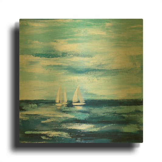 'Black Sea I' By Silvia Vassileva Gold Metal Wall Art
