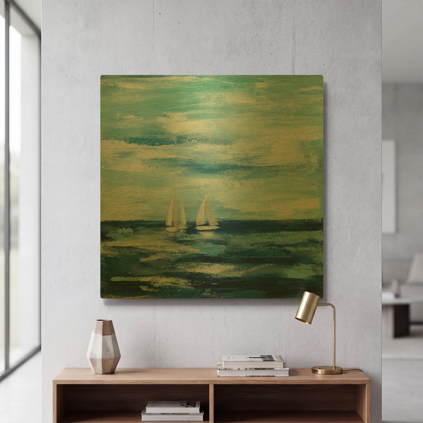 'Black Sea I' By Silvia Vassileva Gold Metal Wall Art