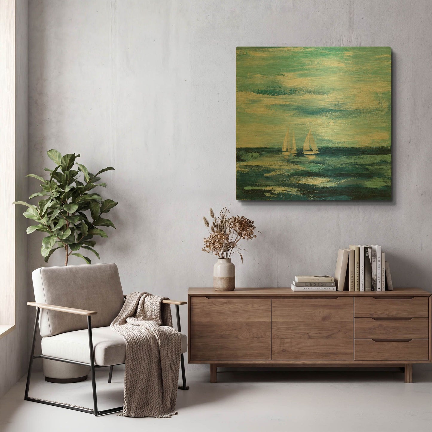 'Black Sea I' By Silvia Vassileva Gold Metal Wall Art