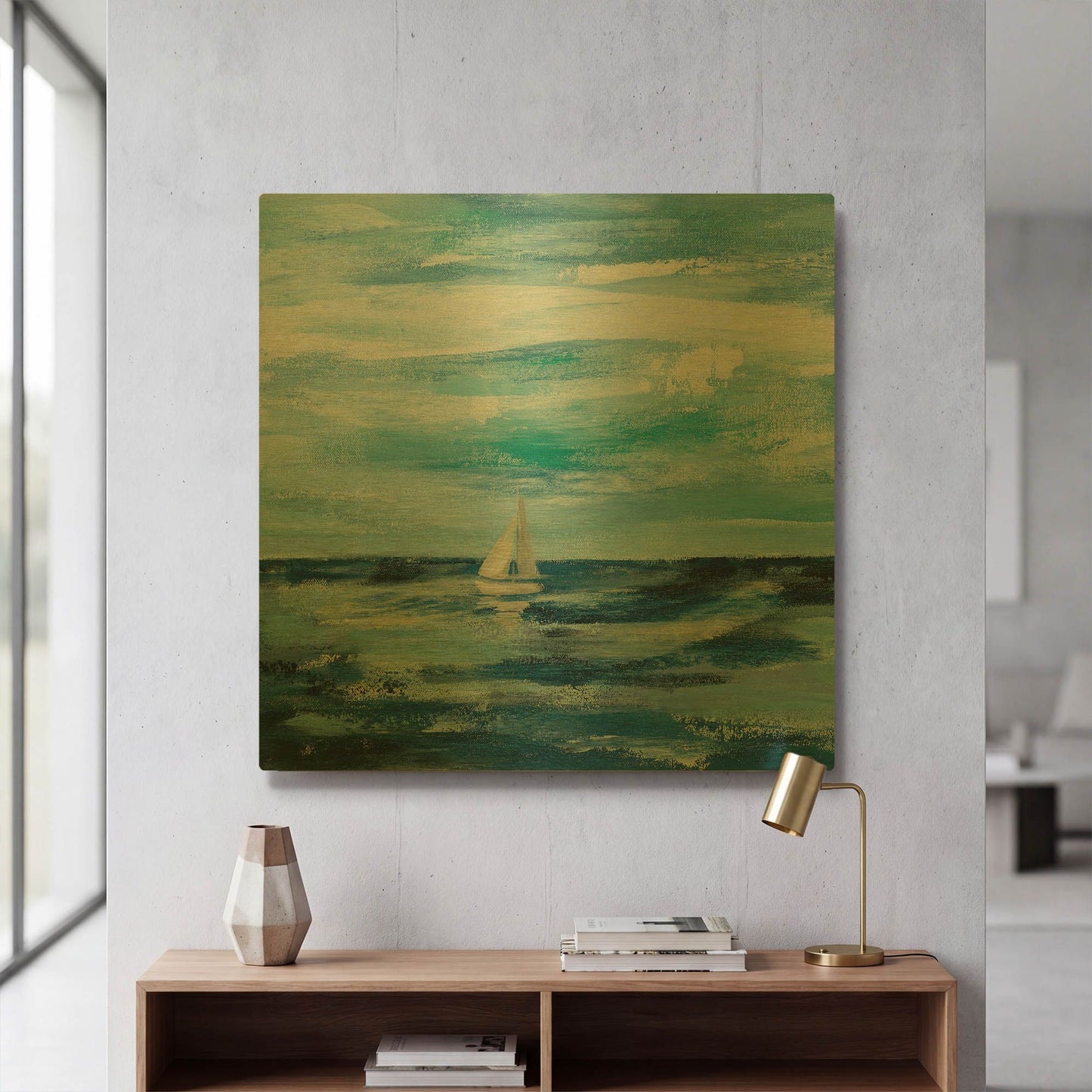 'Black Sea II' By Silvia Vassileva Gold Metal Wall Art