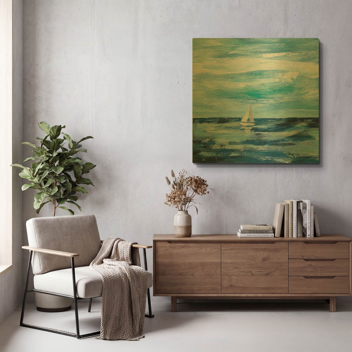 'Black Sea II' By Silvia Vassileva Gold Metal Wall Art