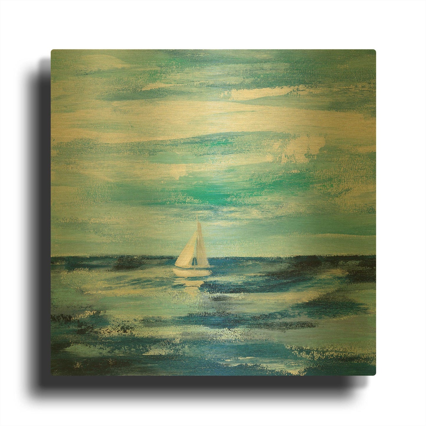 'Black Sea II' By Silvia Vassileva Gold Metal Wall Art