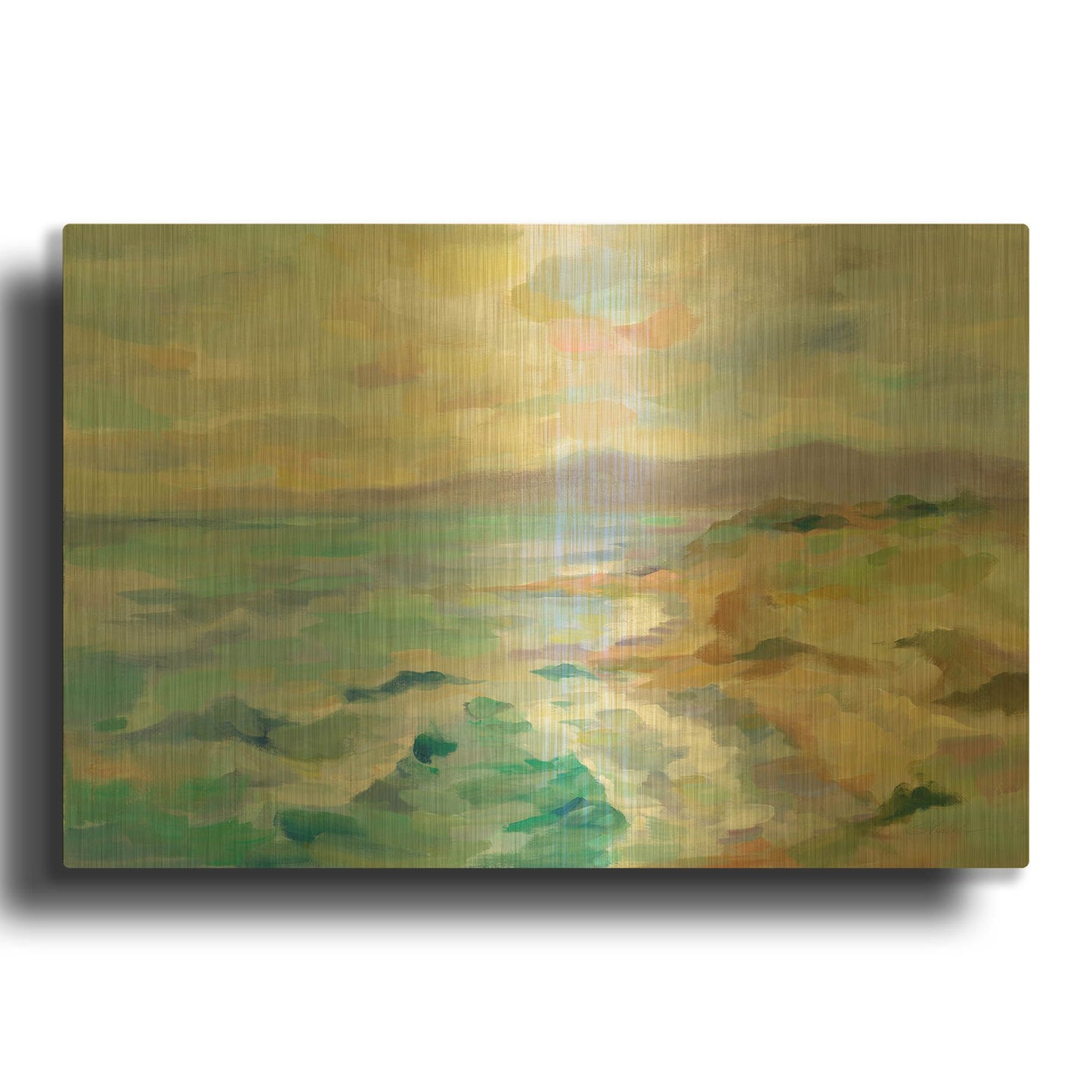 'Dunes' By Silvia Vassileva Gold Metal Wall Art