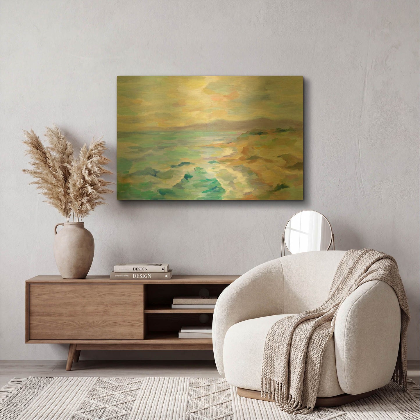 'Dunes' By Silvia Vassileva Gold Metal Wall Art