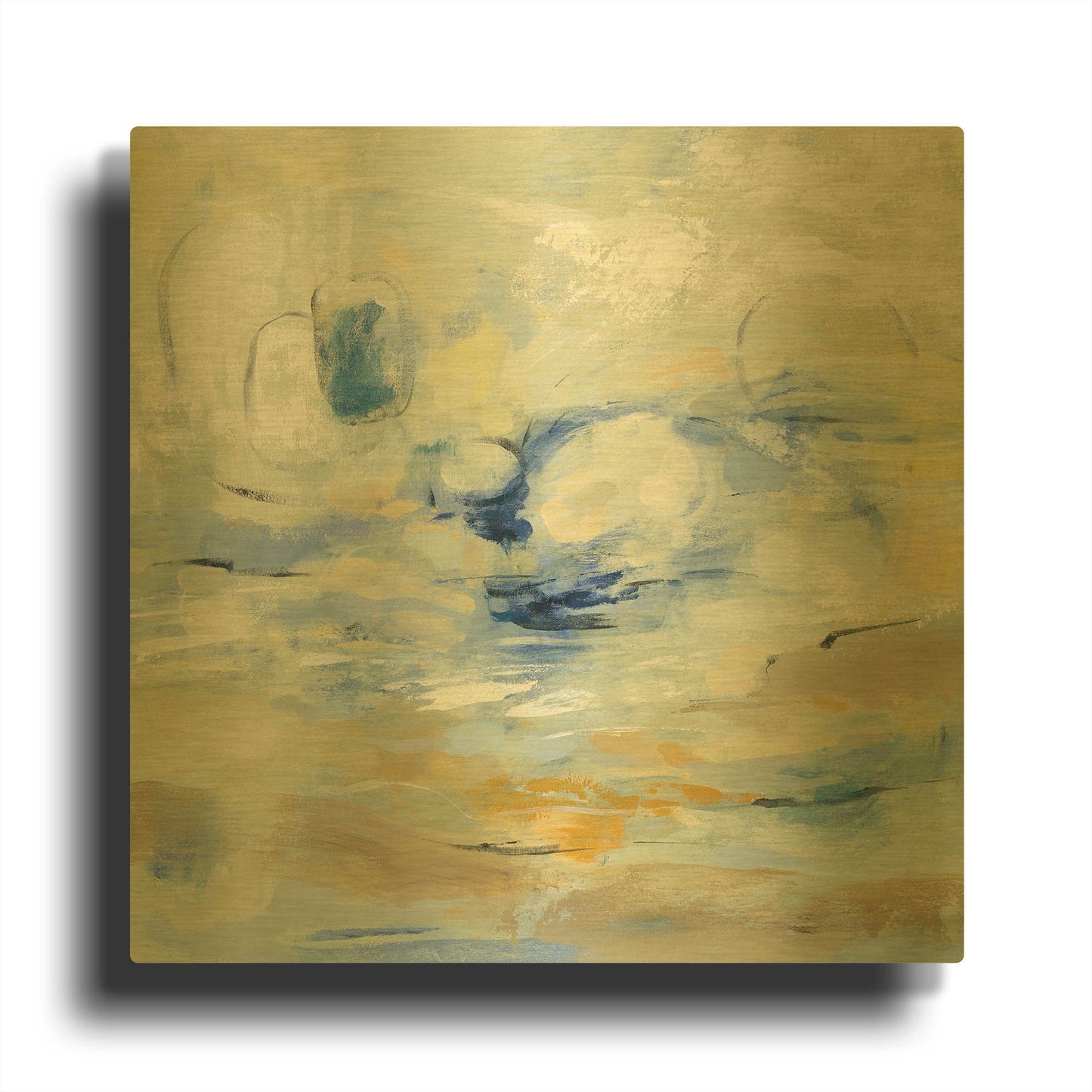 'August Morning' By Silvia Vassileva Gold Metal Wall Art