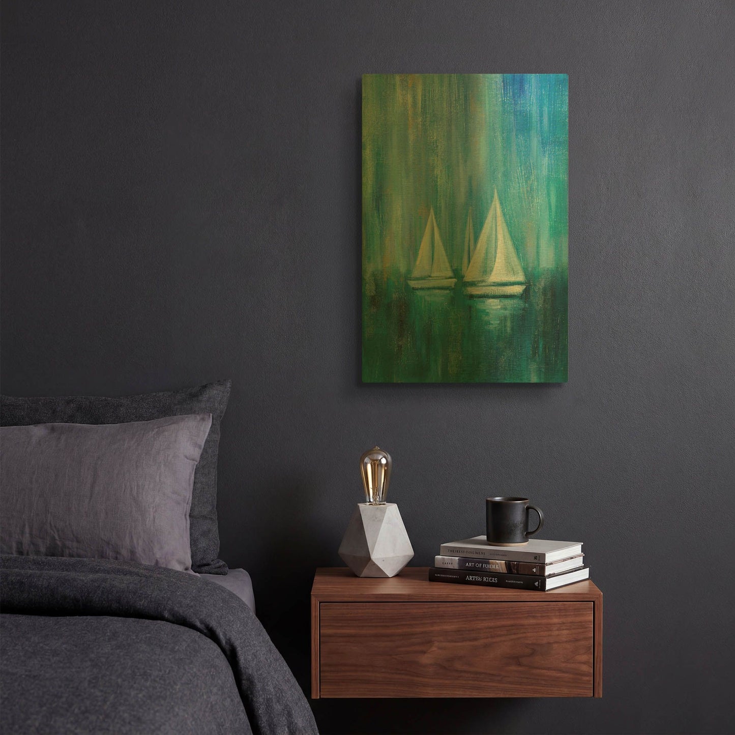 'Sailboat Simplicity II' By Silvia Vassileva Gold Metal Wall Art