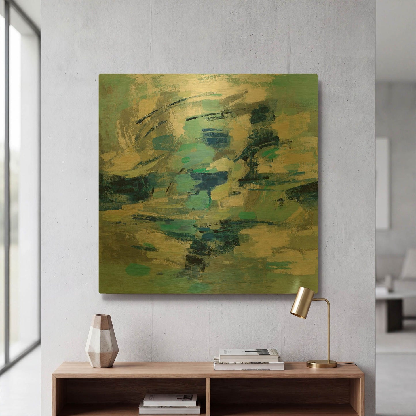 'Unexpected Wave' By Silvia Vassileva Gold Metal Wall Art