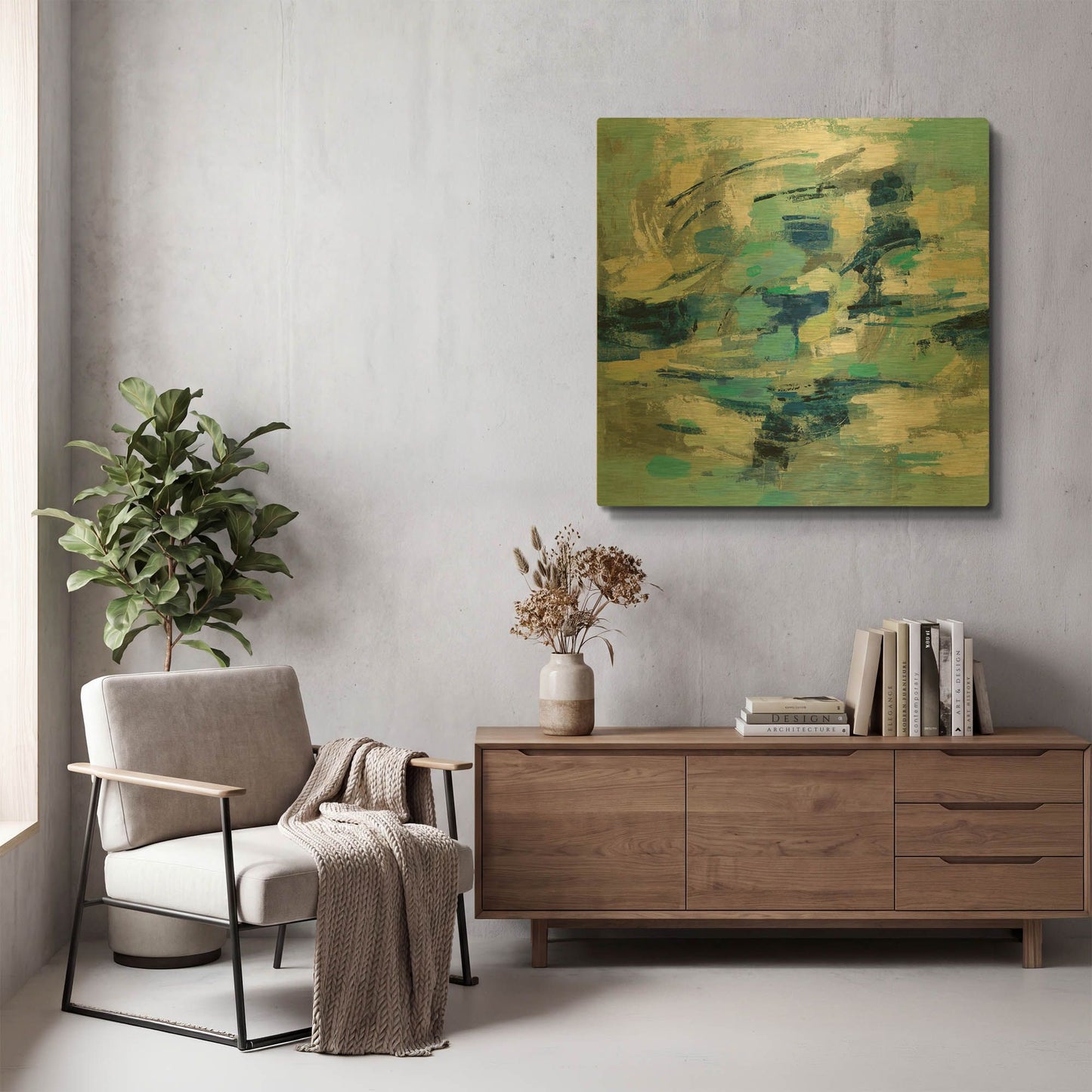 'Unexpected Wave' By Silvia Vassileva Gold Metal Wall Art
