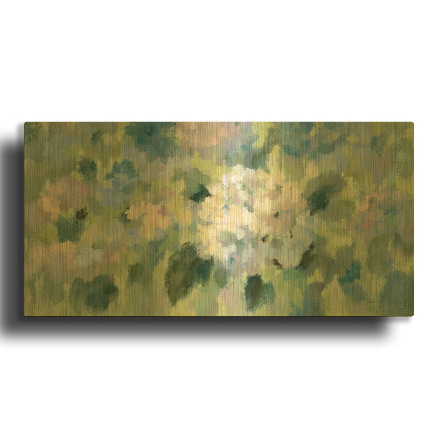 'Hydrangea Mosaic' By Silvia Vassileva Gold Metal Wall Art