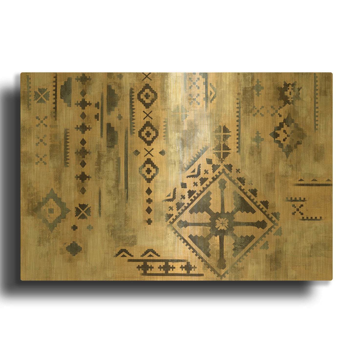 'Scandanavian Mood I' By Silvia Vassileva Gold Metal Wall Art