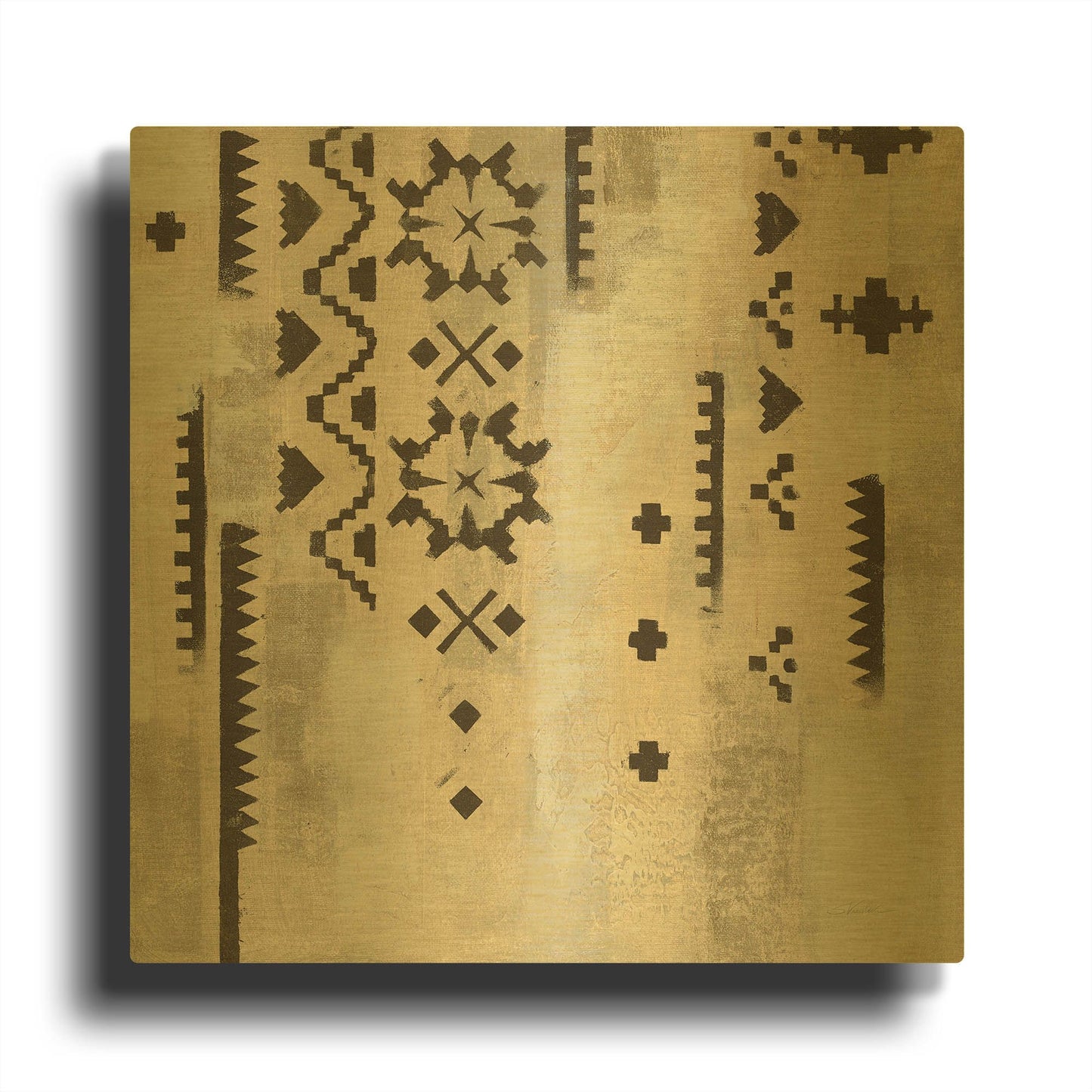 'Scandanavian Mood V' By Silvia Vassileva Gold Metal Wall Art