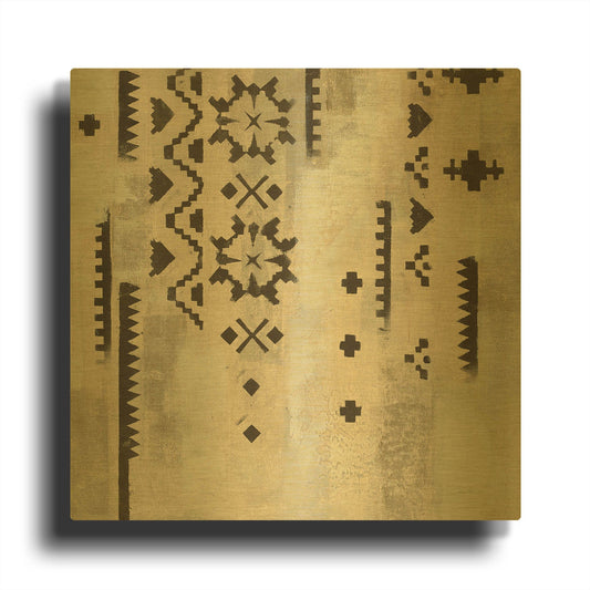 'Scandanavian Mood V' By Silvia Vassileva Gold Metal Wall Art