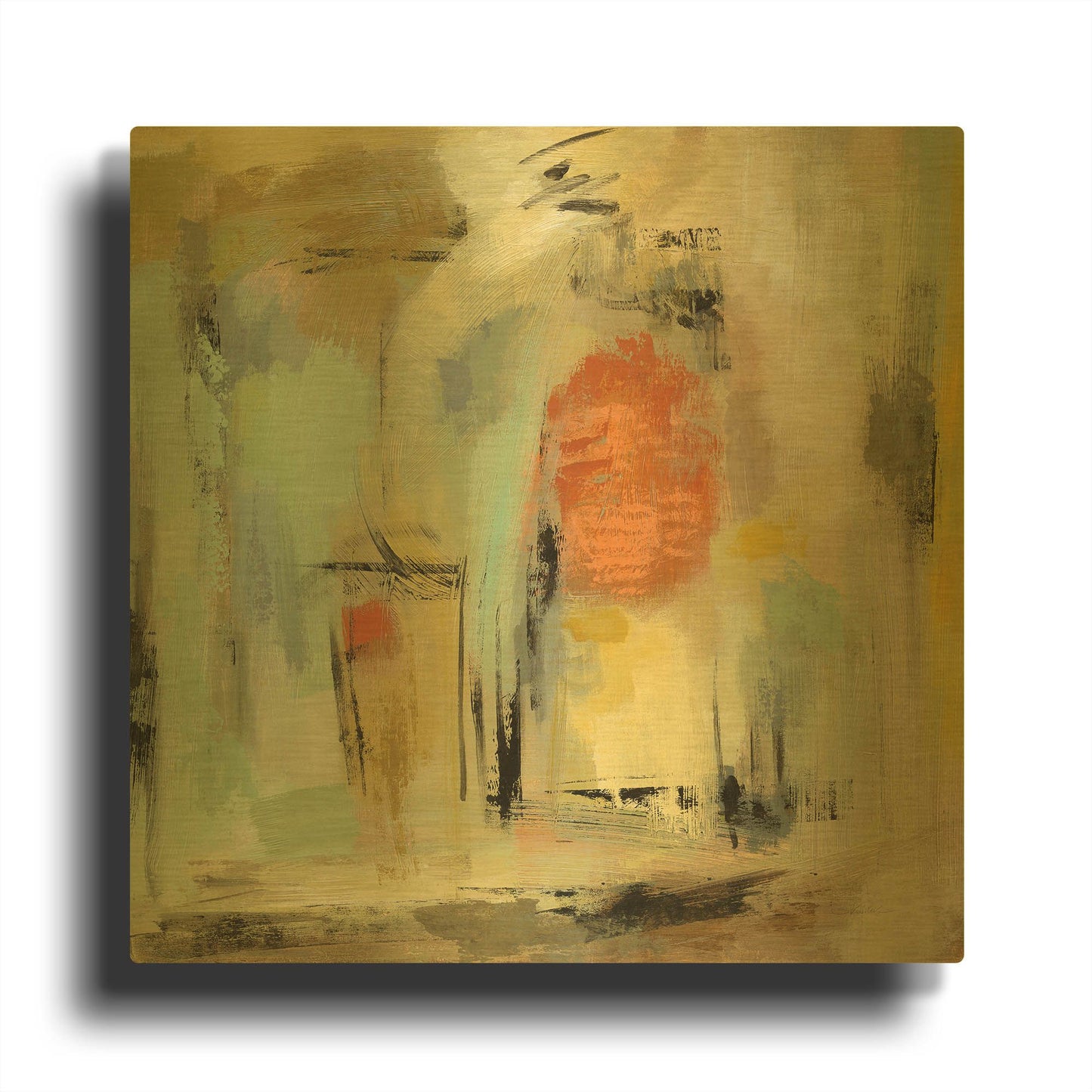 'Kyoto Street' By Silvia Vassileva Gold Metal Wall Art