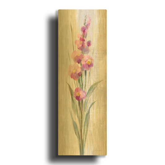 'Farm Flower I' By Silvia Vassileva Gold Metal Wall Art