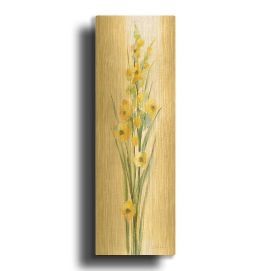 'Farm Flower III' By Silvia Vassileva Gold Metal Wall Art