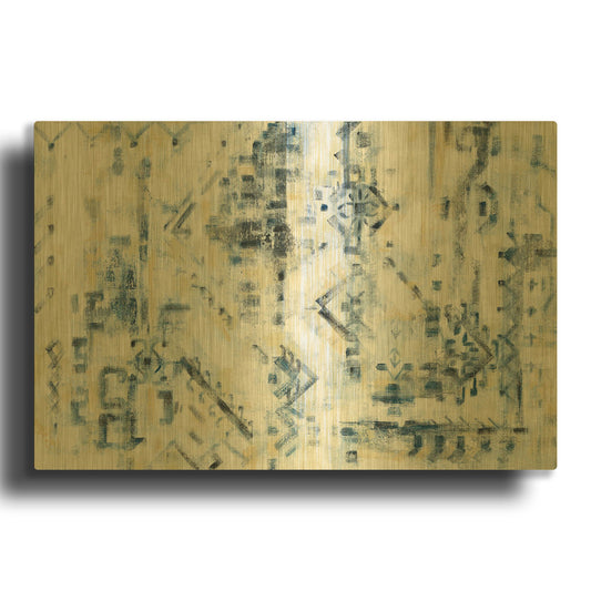 'Scattered Indigo' By Silvia Vassileva Gold Metal Wall Art