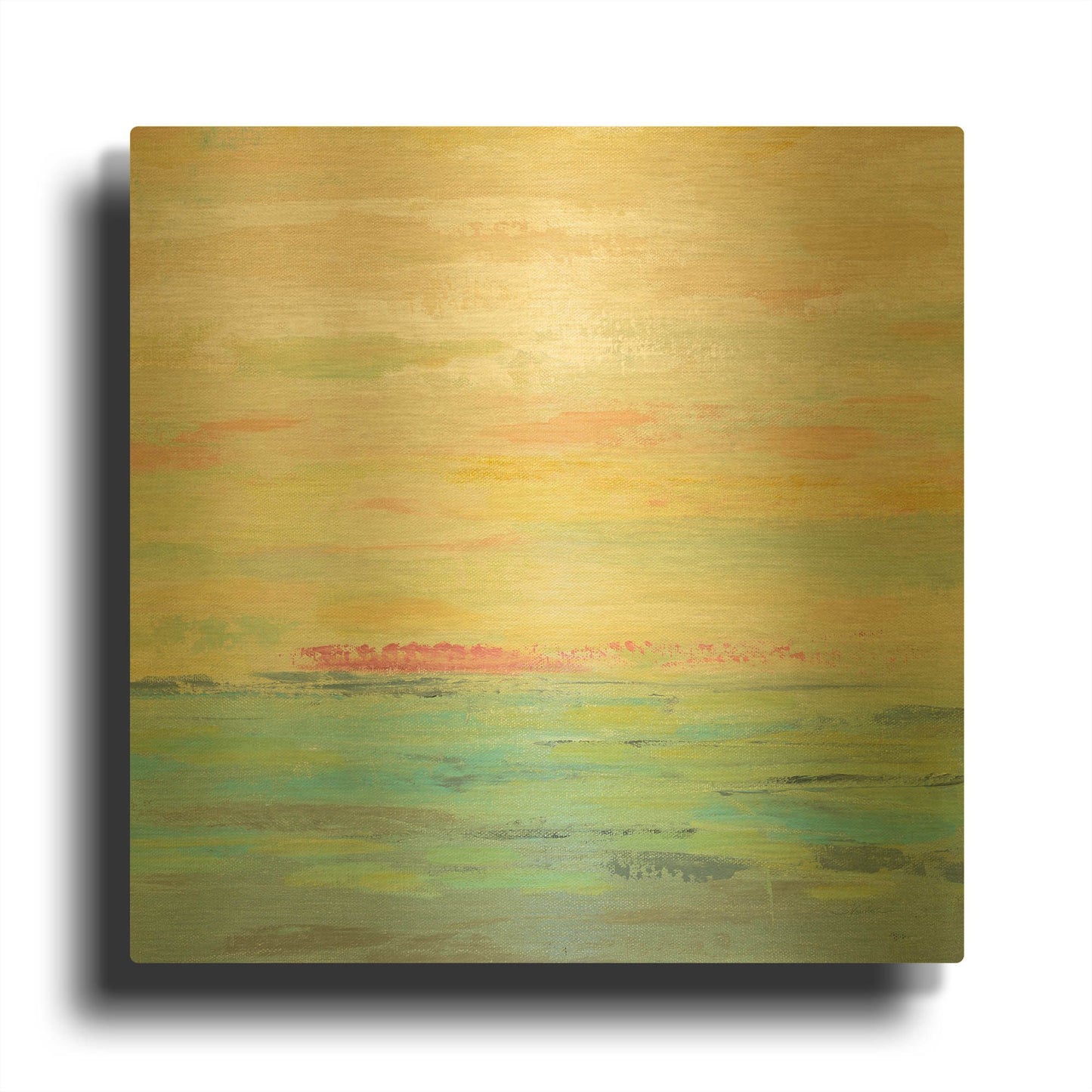 'Pink Clouds I' By Silvia Vassileva Gold Metal Wall Art