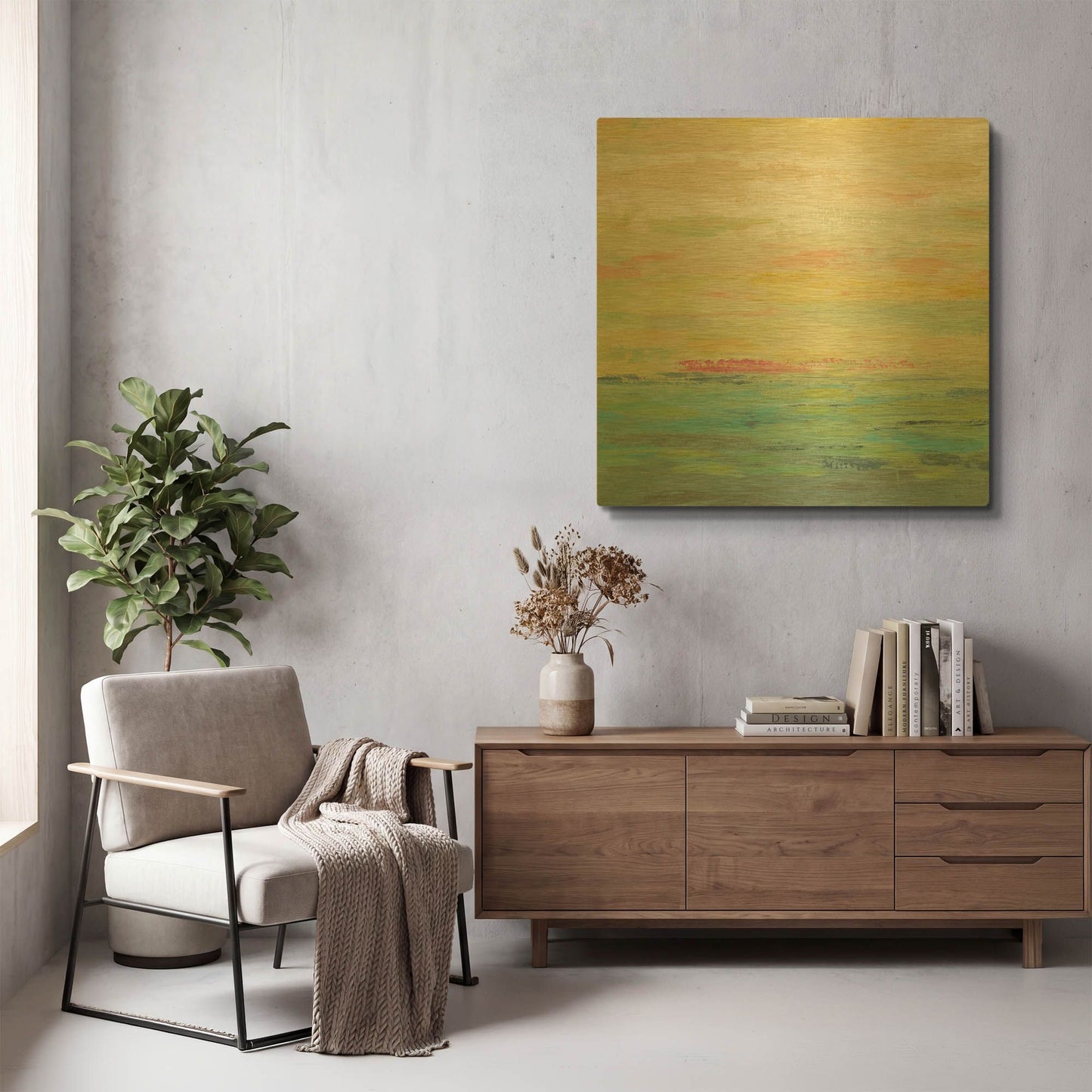 'Pink Clouds I' By Silvia Vassileva Gold Metal Wall Art