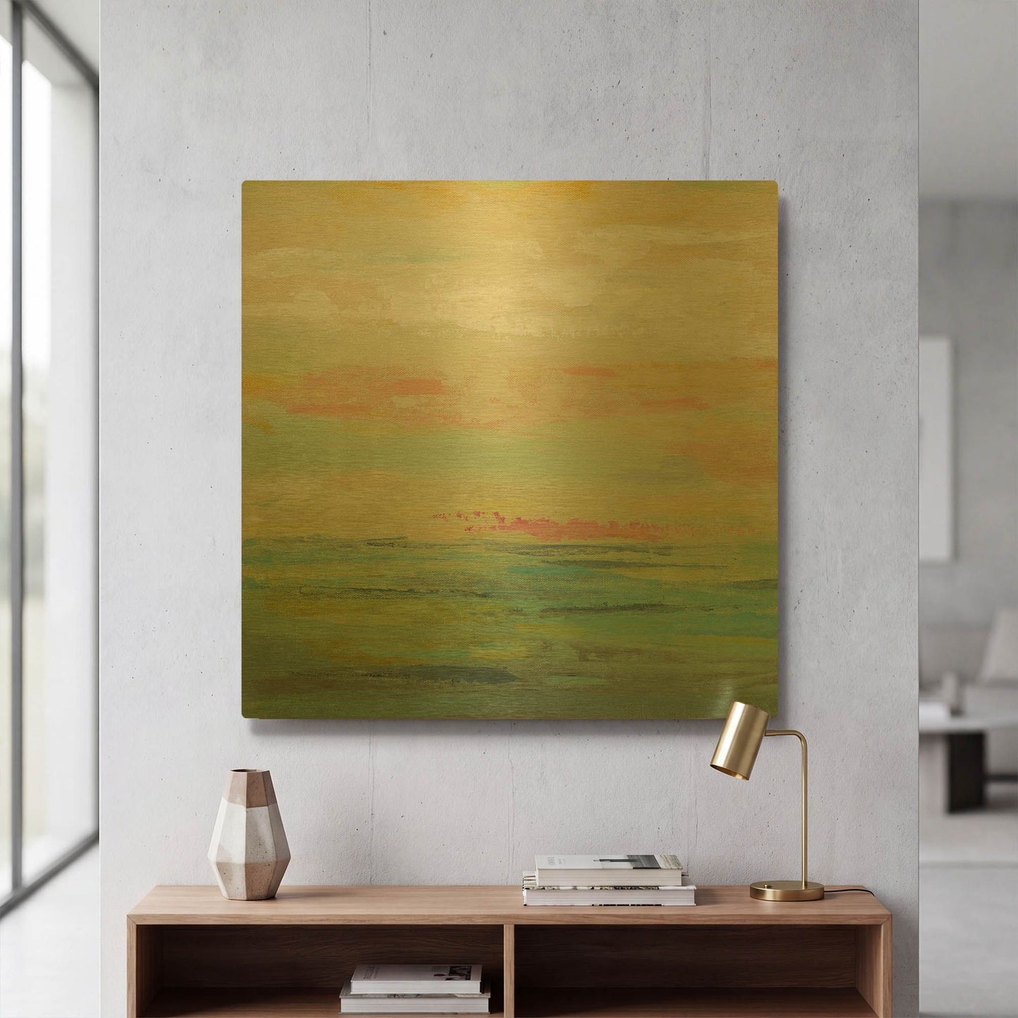 'Pink Clouds II' By Silvia Vassileva Gold Metal Wall Art