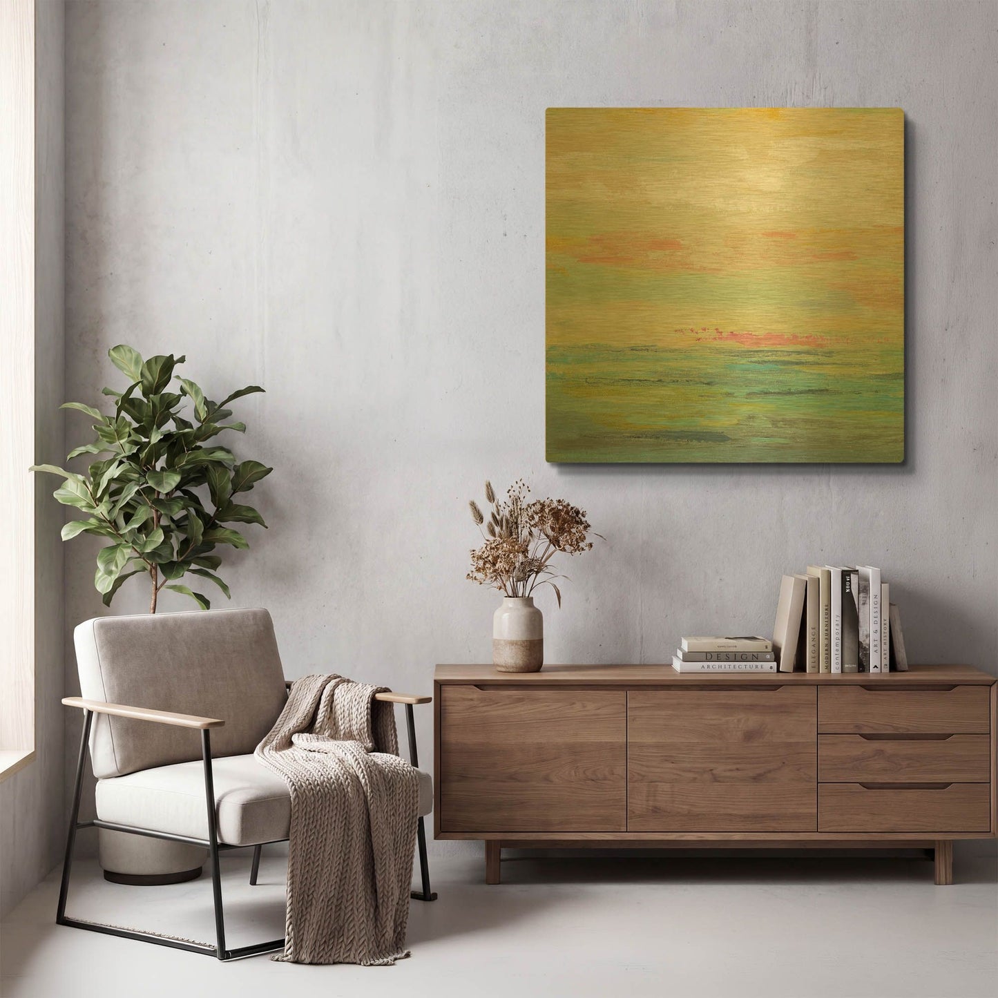 'Pink Clouds II' By Silvia Vassileva Gold Metal Wall Art
