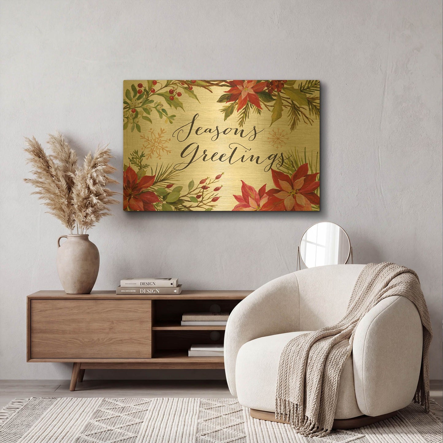 'Christmas Moments I' By Silvia Vassileva Gold Metal Wall Art