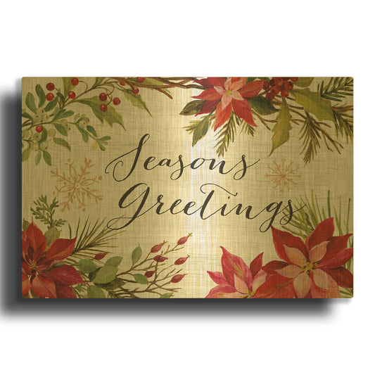 'Christmas Moments I' By Silvia Vassileva Gold Metal Wall Art
