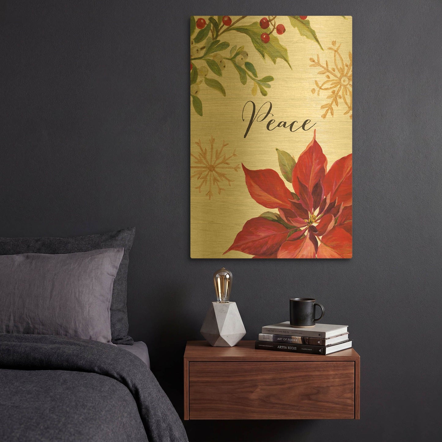'Christmas Moments II' By Silvia Vassileva Gold Metal Wall Art