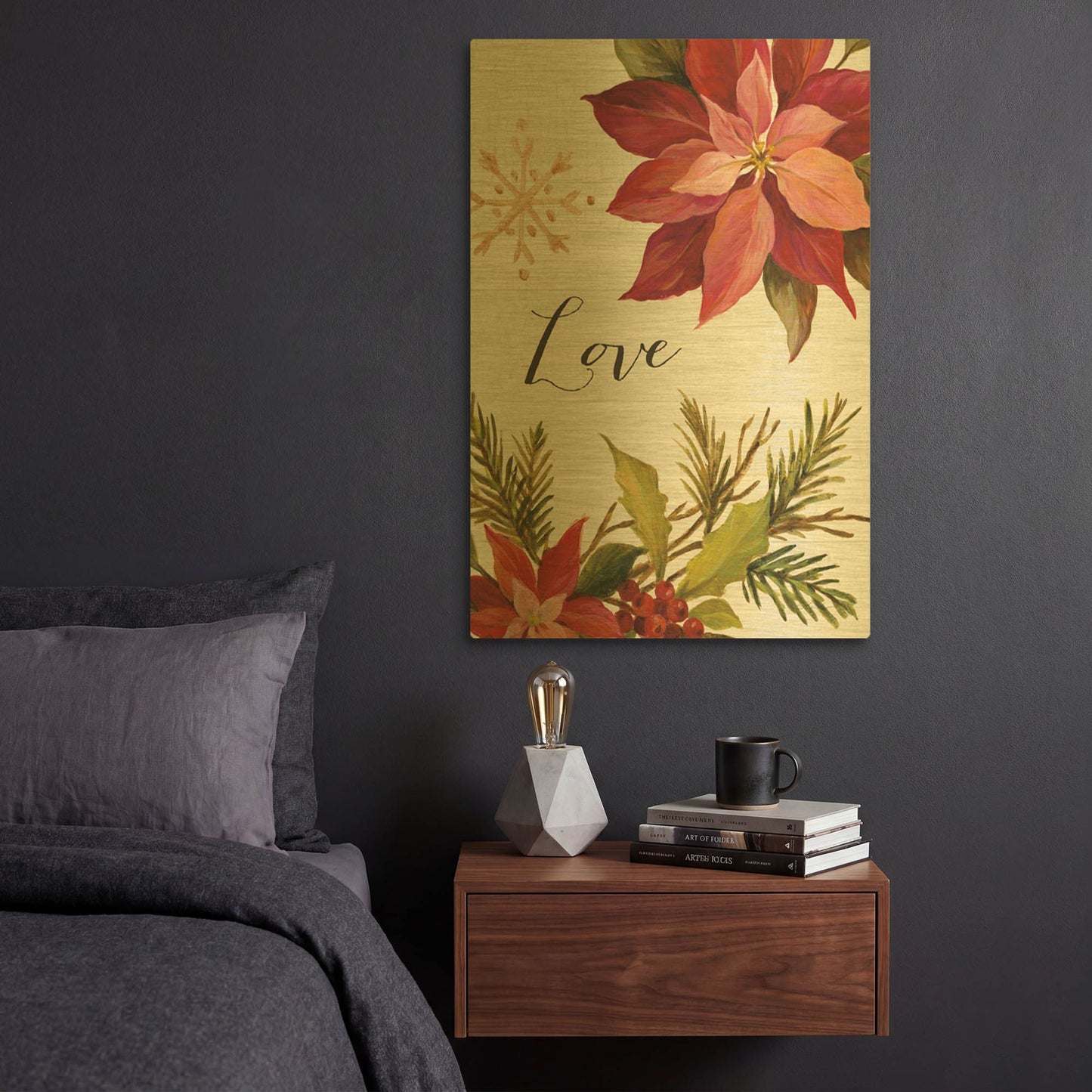 'Christmas Moments III' By Silvia Vassileva Gold Metal Wall Art