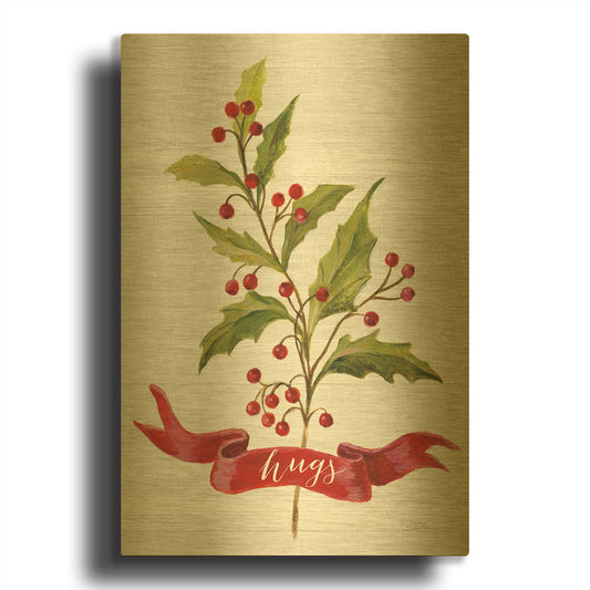 'Christmas Moments IV' By Silvia Vassileva Gold Metal Wall Art