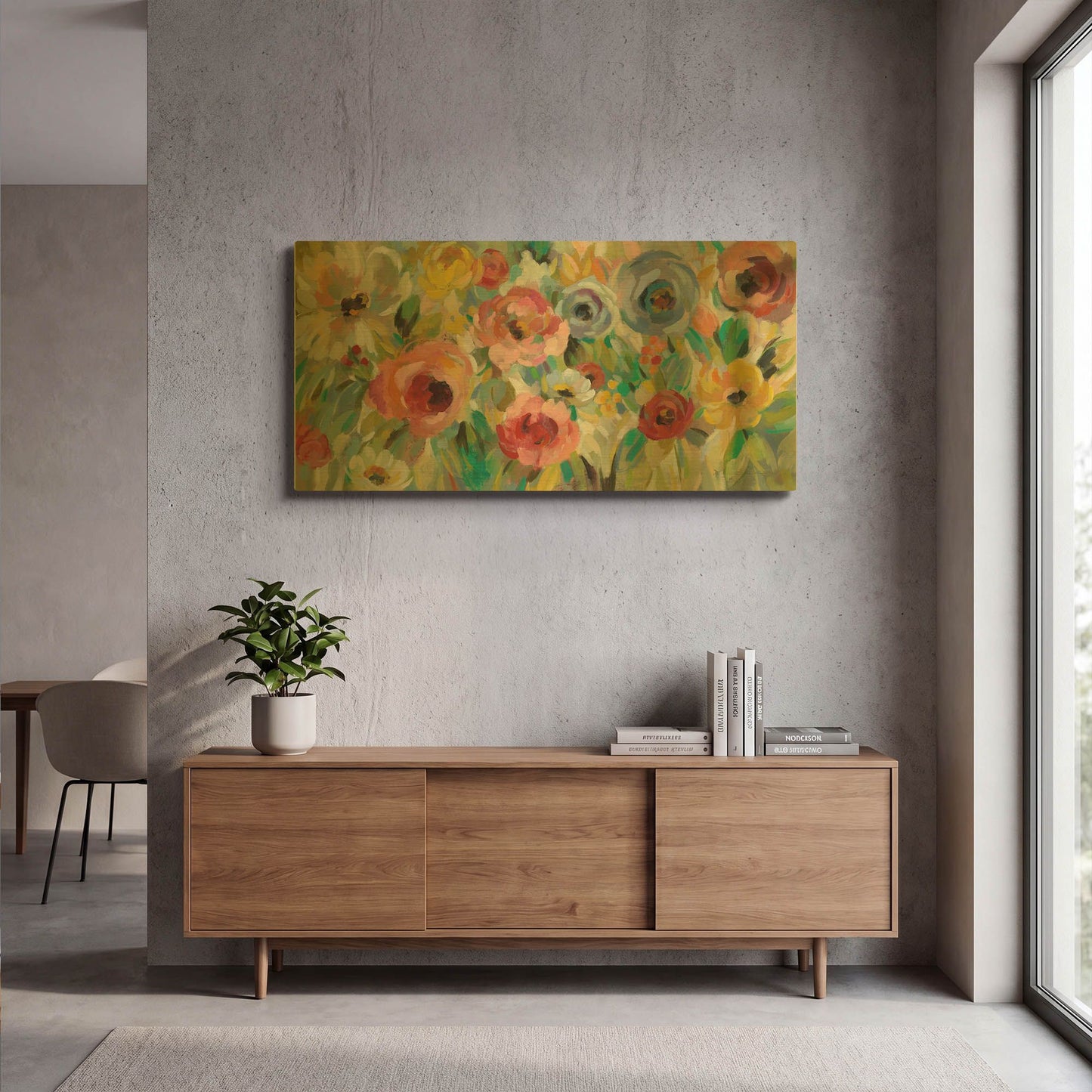 'Vivid Coral Floral I' By Silvia Vassileva Gold Metal Wall Art
