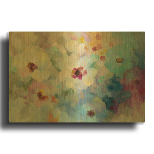 'Floral Extravaganza' By Silvia Vassileva Gold Metal Wall Art