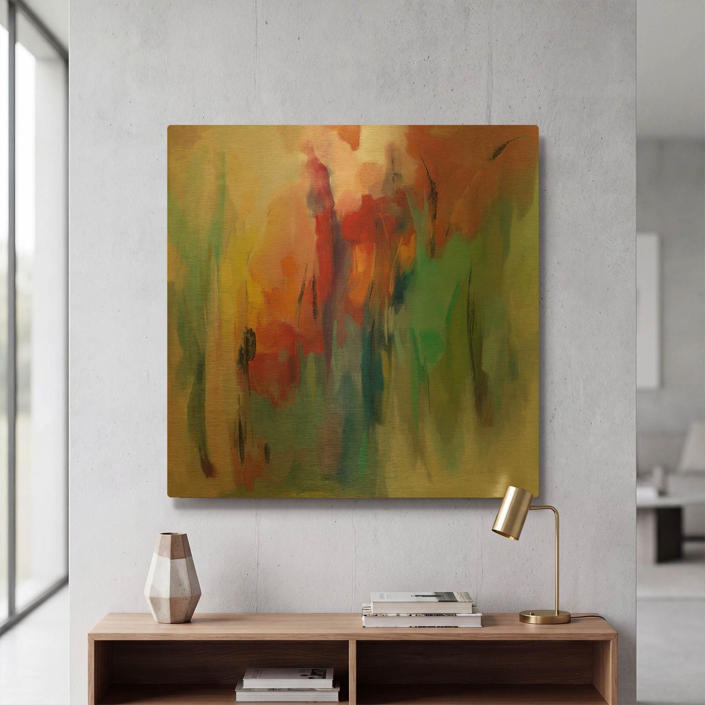 'March Rainbow' By Silvia Vassileva Gold Metal Wall Art