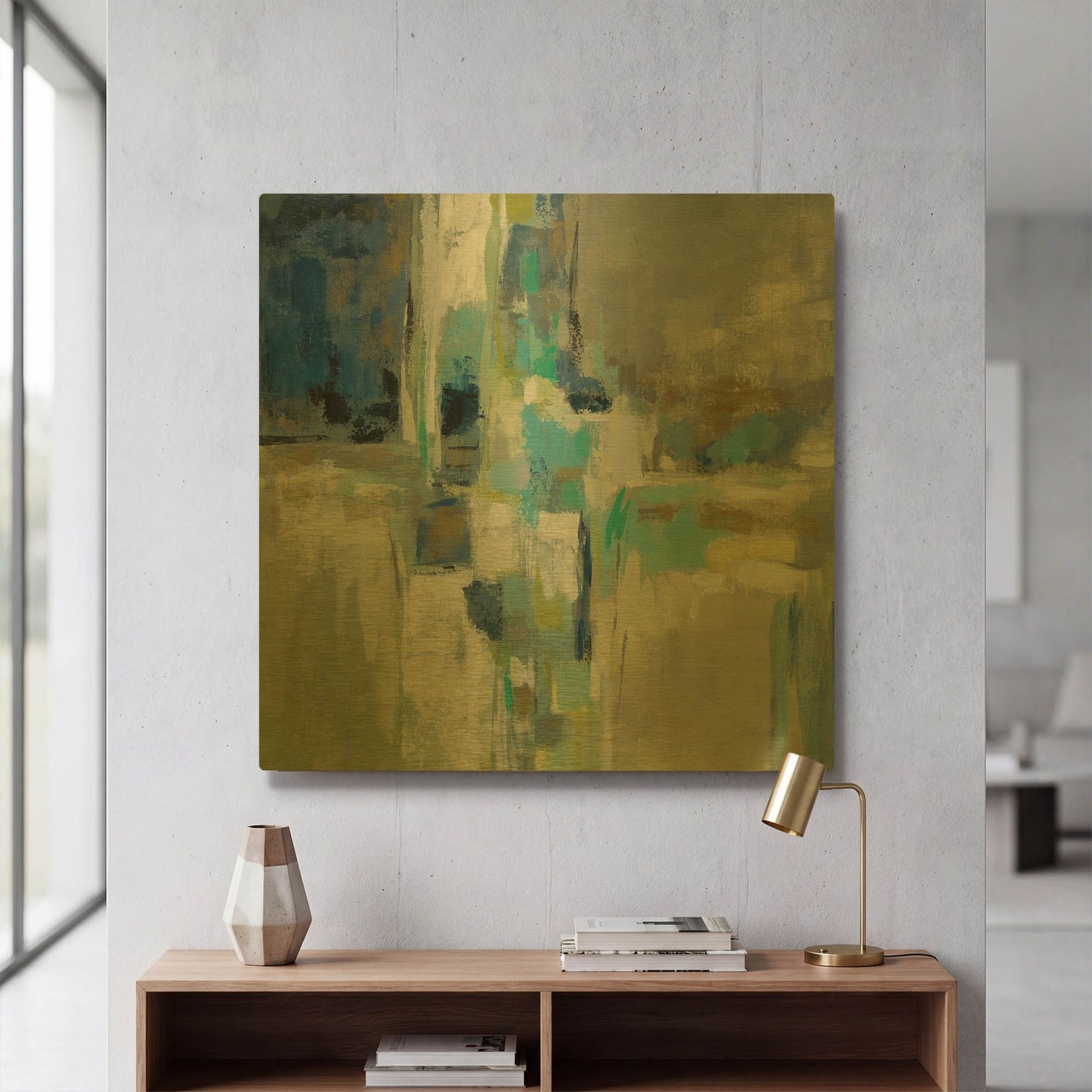'Spring Water' By Silvia Vassileva Gold Metal Wall Art